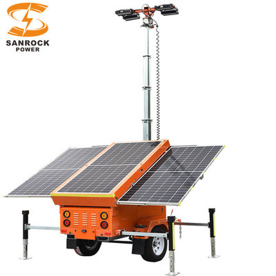 acheter 1305W Tour de lumière portable à énergie solaire LED Tour de lumière mobile pour chantier de construction online manufacture