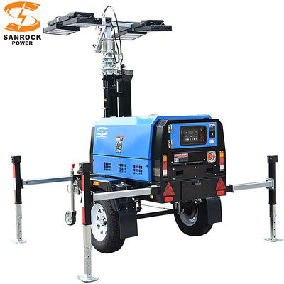 acheter Tour de lumière d'urgence extérieure Générateur diesel Hauteur 7,5 m 9 m Résistance au vent online manufacture