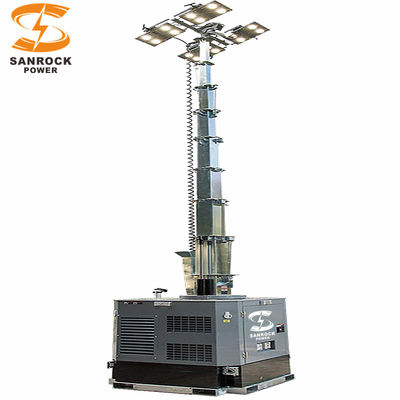 acheter Tour d'éclairage à moteur diesel extérieur hauteur 9m 6kw 9kw générateur de tour de lumière LED online manufacture