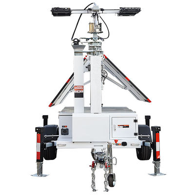 acheter Mât de tour d'éclairage de chantier 6 sections Tour d'éclairage LED Tour solaire mobile pour urgence online manufacture