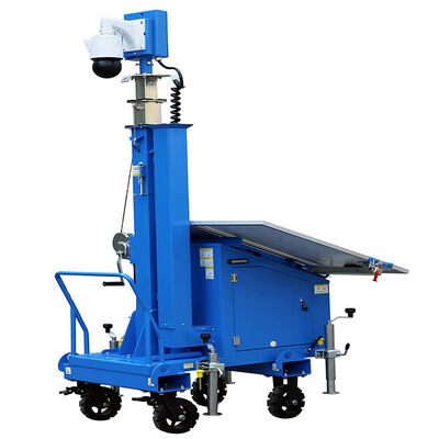 acheter Mobile Surveillance Tower CCTV Parking Lots Security Telescopic Light Tower 7mast Lifting Solar Light Tower online manufacture