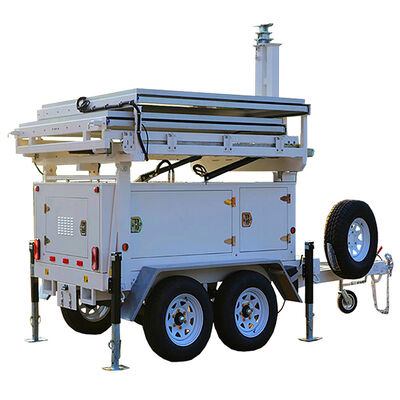 acheter Site d'éclairage d'aéroport de nuit Tour phare solaire Énergie renouvelable Design pliable Tour phare mobile online manufacture