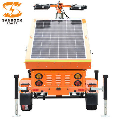 Électricité de levage Mobile Solar Light Tower Light Tower minière 5 sections 7M hauteur