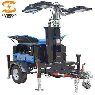 Tournes d'éclairage mobiles à moteur diesel 6kw/50hz 7.5kw/60hz Tour d'éclairage télescopique