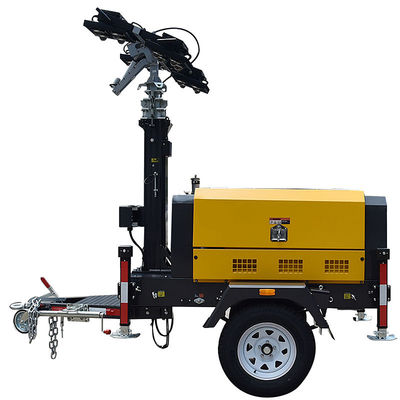 Générateur diesel Portable Tour LED Lumière Aspiration naturelle Méthode d'admission d'air 1300kg Poids brut