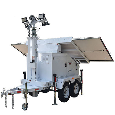 Tour lumineuse industrielle 96000Lms Tour lumineuse mobile LED Événements Tour lumineuse solaire