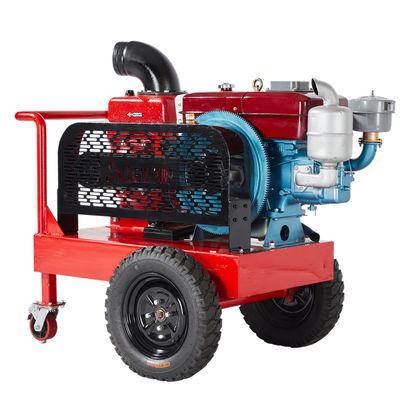 Pompe d'assainissement auto-amorçante, remorque, pompe à eau, moteur 5,5 kW, pompe d'irrigation diesel