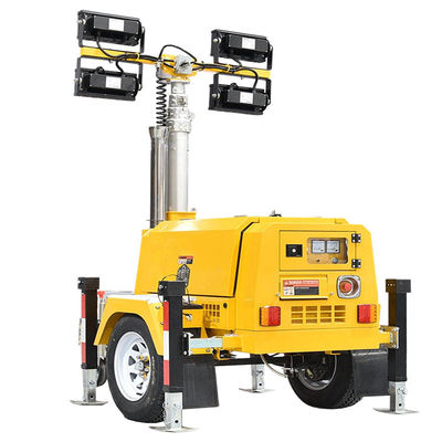 Tour de lumière générateur diesel Tour de lumière industrielle 4 × 1000W MHD LED Tour de lumière à vendre