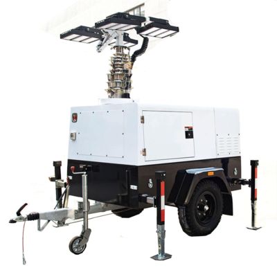 Tour d'éclairage mobile Générateur Diesel Tour d'éclairage Lampe 4×500W LED Tour d'éclairage industriel