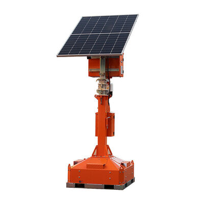 Tour solaire simple à déploiement rapide Hauteur du mât 3,5 m Déploiement rapide Tour solaire à LED télescopique