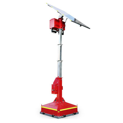 Tour d'éclairage solaire mobile avec panneau solaire 440 W, puissance lumineuse LED 14 000 lm et batterie LFP 230 Ah.