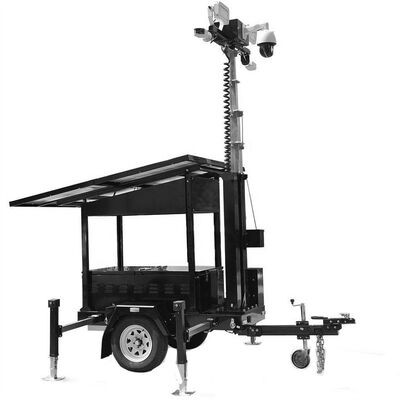 Tour de surveillance solaire Conception durable Tours d'éclairage solaire Opérations minières Tour d'éclairage remorquable