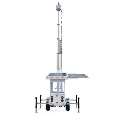 Grade de protection IP65 Tour phare solaire mobile à angle élevé éclairage à grande portée