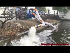 Pompe à eau mobile auto-amorçante Tête de pompe 10 m Pompe à eau à moteur diesel pour l'irrigation